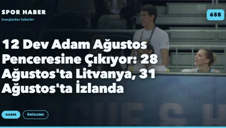 12 Dev Adam Ağustos Penceresine Çıkıyor: 28 Ağustos’ta Litvanya, 31 Ağustos’ta İzlanda